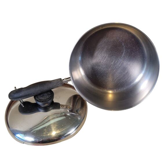 Revere Ware 2 Qt Copper‑Bottom Saucepan w/ Lid Clinton IL 1801 USA Vintage - Picture 4 of 8